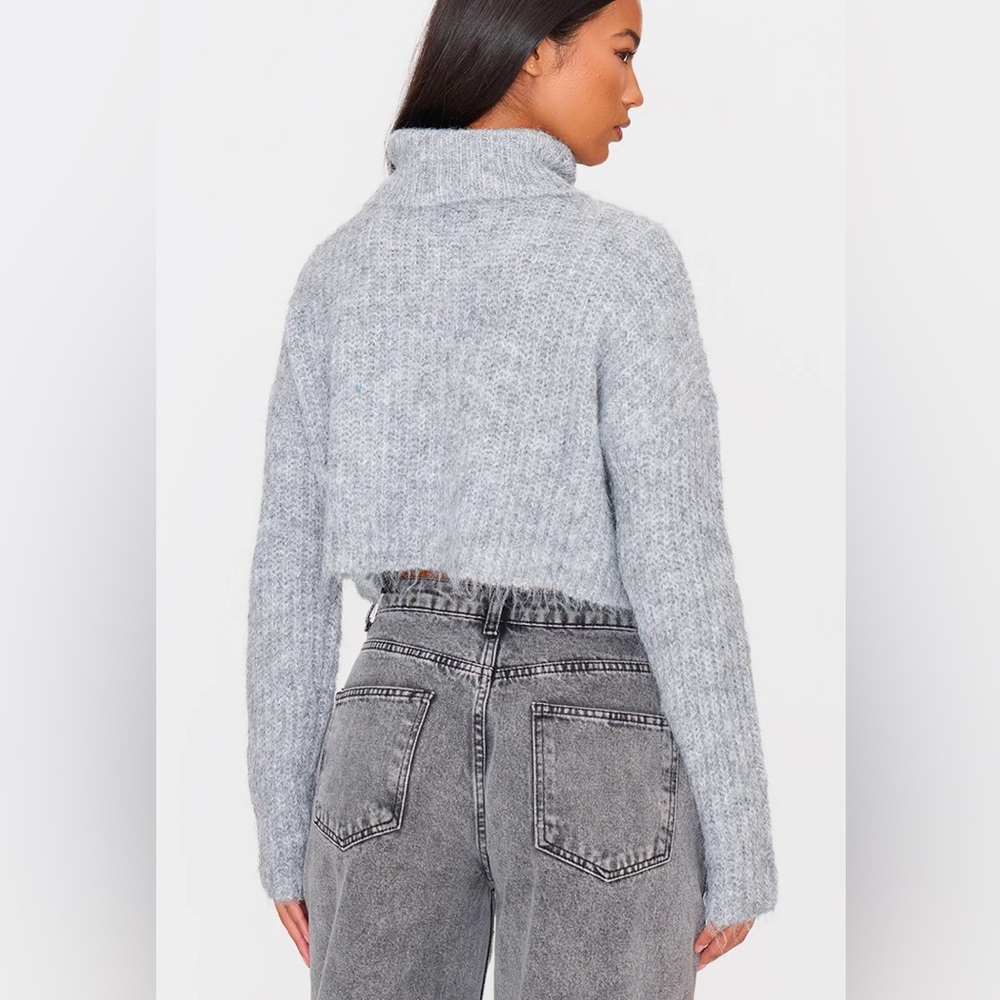 Blue soft turtleneck